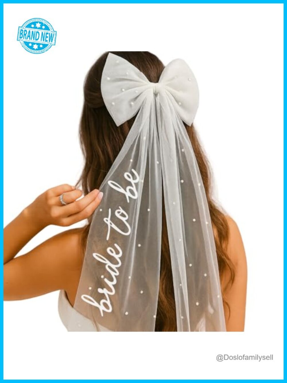 Bride to Be Veil with Tulle Bow for Bachelorette Party Bridal Shower